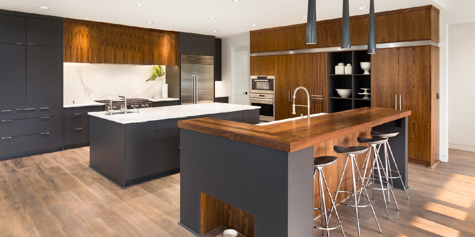 kitchen in newly constructed luxury home